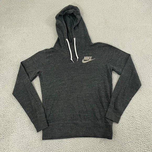 Nike Tops - Nike Gym Vintage Hoodie Women M Gray Sportswear Athletic Lounge Pullover